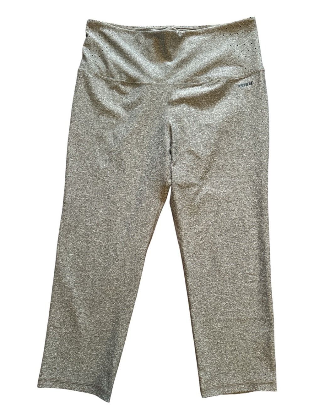RBX Grey Salt&Pepper Crop Leggings with Polka Dot Detail, Size XL